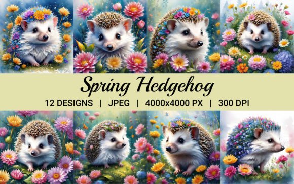 Download Cute Spring Hedgehog Illustration - Hedgehog illustration Collection