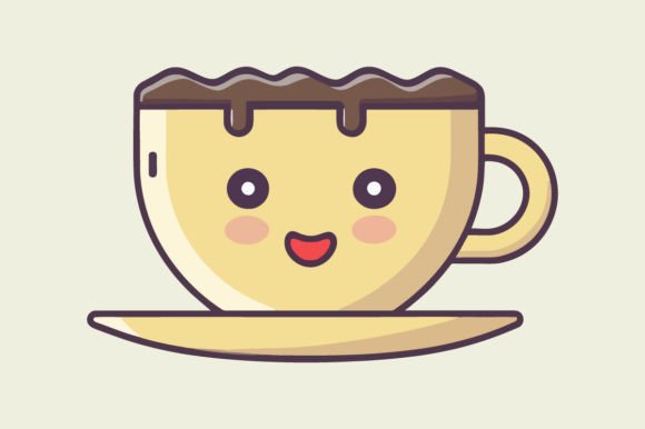 Download Cute Cappuccino Sketch Art Illustration - Premium Resources
